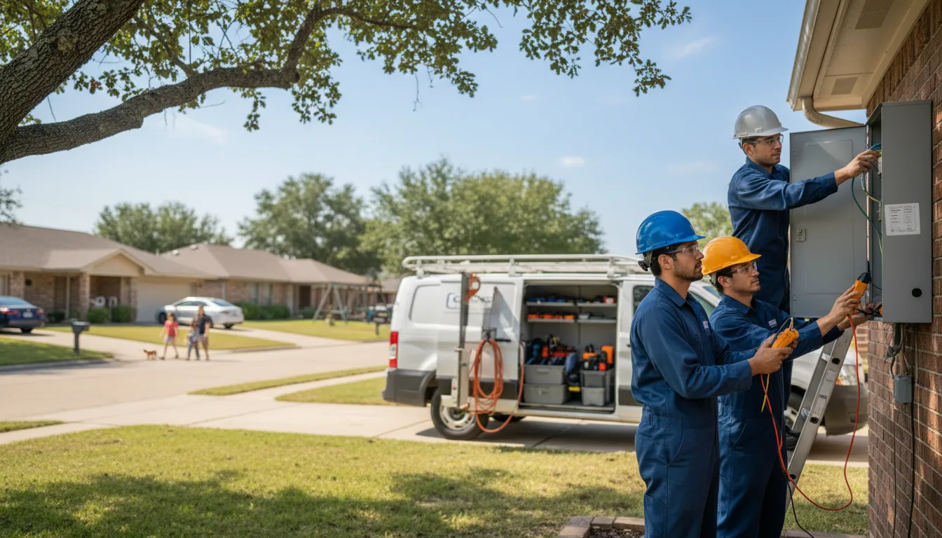 Certified electrician providing emergency electrical services in Husser, LA